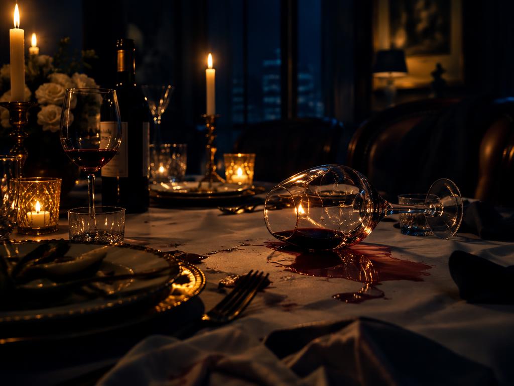 Dinner at Number 9 case scene